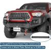 imageHooke Road Tacoma Front Bumper Compatible with Toyota Tacoma 3rd Gen 2016 2017 2018 2019 2020 2021 2022 2023 Explorer Rock Crawler Steel Bumper wWinch Plate Skid Plate amp Bull Bar