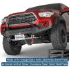 imageHooke Road Tacoma Front Bumper Compatible with Toyota Tacoma 3rd Gen 2016 2017 2018 2019 2020 2021 2022 2023 Explorer Rock Crawler Steel Bumper wWinch Plate Skid Plate amp Bull Bar