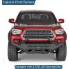 imageHooke Road Tacoma Front Bumper Compatible with Toyota Tacoma 3rd Gen 2016 2017 2018 2019 2020 2021 2022 2023 Explorer Rock Crawler Steel Bumper wWinch Plate Skid Plate amp Bull Bar