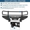 imageHooke Road Tacoma Front Bumper Grille Brush Guard for 20052011 Toyota Tacoma 2nd Gen Pickup Steel Push Bull Bar with Winch Plate amp LED Lights FullWidth Off Road Protection
