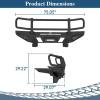 imageHooke Road Tacoma Front Bumper Grille Brush Guard for 20052011 Toyota Tacoma 2nd Gen Pickup Steel Push Bull Bar with Winch Plate amp LED Lights FullWidth Off Road Protection
