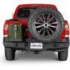 imageHooke Road Tacoma Front Bumper amp Rear Bumper wTire Carrier Combo Compatible with Toyota Tacoma 20052011 2nd Gen Pickup Truck Textured Black Steel
