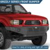 imageHooke Road Tacoma Front Bumper for 19952004 Toyota Tacoma Excluding Base Models FullWidth OffRoad Bumper with 225W LED Spotlights amp Turn Signals Heavy Duty Steel BoltOn Upgrade