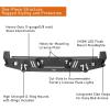 imageHooke Road Tacoma Front Bumper wSkid Plate  Rear Bumper wSensor Holes for Toyota Tacoma 20052011 2nd Gen Pickup Truck