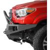imageHooke Road Tacoma Front Winch Bumper for Toyota Tacoma 3rd Gen 2016 2017 2018 2019 2020 2021 2022 2023 Full Width Offroad Steel Bumper wSkid Plate amp 72W Light Bar