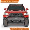 imageHooke Road Tacoma Front Winch Bumper for Toyota Tacoma 3rd Gen 2016 2017 2018 2019 2020 2021 2022 2023 Full Width Offroad Steel Bumper wSkid Plate amp 72W Light Bar