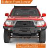 imageHooke Road Tacoma Front and Rear Bumper Kit for 20052011 Toyota Tacoma Pickup Truck Full Width Offroad Steel Bumper with Winch Plate amp DRing Mounts