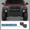 imageHooke Road Tacoma Front and Rear Bumper Set for Toyota Tacoma 2012 2013 2014 2015 Rock Crawler Steel Offroad Bumpers with Recovery Mounts Bright LED Lights amp Skid Plate