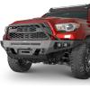 imageHooke Road Tacoma Front and Rear Bumper Set wWinch Plate amp LED Lights for 2016 2017 2018 2019 2020 2021 2022 2023 Toyota Tacoma 3rd Gen Black Steel Step Bumper
