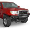 imageHooke Road Tacoma Full Width Front Bumper for Toyota Tacoma 20052011 2nd Gen Pickup TrucksHeavyDuty Steel Bumper wSkid Plate LED Light Bar amp Drings
