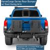 imageHooke Road Tacoma Rear Bumper wDual Swing Out Arms Compatible with 20162023 Toyota Tacoma 3rd Gen Offroad Steel Back Bumper wTire Carrier Jerry Can Holder amp Dring Mounts