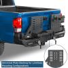 imageHooke Road Tacoma Rear Bumper wDual Swing Out Arms Compatible with 20162023 Toyota Tacoma 3rd Gen Offroad Steel Back Bumper wTire Carrier Jerry Can Holder amp Dring Mounts