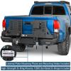 imageHooke Road Tacoma Rear Bumper wDual Swing Out Arms Compatible with 20162023 Toyota Tacoma 3rd Gen Offroad Steel Back Bumper wTire Carrier Jerry Can Holder amp Dring Mounts