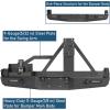 imageHooke Road Tacoma Rear Bumper with Swing Out Tire Carrier Compatible with 20052015 Toyota Tacoma 2nd Gen Pickup Trucks Offroad Steel Back Bumper