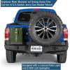 imageHooke Road Tacoma Rear Bumper with Swing Out Tire Carrier Compatible with 20052015 Toyota Tacoma 2nd Gen Pickup Trucks Offroad Steel Back Bumper