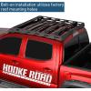 imageHooke Road Tacoma Roof Rack Steel Cross Bars for 20052023 Toyota Tacoma 2nd 3rd Gen Truck Double Cab Only Top Cargo Basket Luggage Carrier Storage