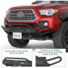 imageHooke Road Tacoma Stubby Front Bumper with 39W LED Spotlights for 20162023 Toyota Tacoma 3rd Gen Tube Offroad Bumper Bull Bar with Dring Mounts amp Lowprofile Grille Guard