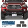imageHooke Road Tacoma Stubby Front Bumper with 39W LED Spotlights for 20162023 Toyota Tacoma 3rd Gen Tube Offroad Bumper Bull Bar with Dring Mounts amp Lowprofile Grille Guard