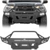 imageHooke Road 1215 Tacoma Full Width Front Bumper wTube Grille Guard for 20122015 Toyota Tacoma 2nd Gen Sturdy Steel Offroad Bumper with Winch Plate LED Lights Dring Mounts