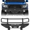 imageHooke Road Tacoma Front Bumper Grille Brush Guard for 20052011 Toyota Tacoma 2nd Gen Pickup Steel Push Bull Bar with Winch Plate amp LED Lights FullWidth Off Road Protection