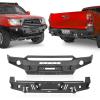 imageHooke Road Tacoma Front and Rear Bumper Kit for 20052011 Toyota Tacoma Pickup Truck Full Width Offroad Steel Bumper with Winch Plate amp DRing Mounts
