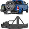 imageHooke Road Tacoma Rear Bumper with Swing Out Tire Carrier Compatible with 20052015 Toyota Tacoma 2nd Gen Pickup Trucks Offroad Steel Back Bumper