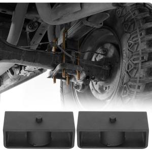 imageHooke Road 2 Rear Leveling Lift Kit for 19952023 Toyota Tacoma6 Lugs Only 19992021 Tundra Models  Suspension Extended Square Lift Blocks with U Bolts