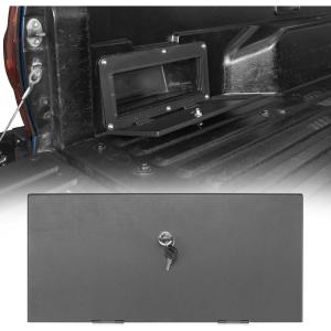 imageHooke Road Tacoma Bed Security Lock Lid Extra Storage for Toyota Tacoma 20052023 2nd amp 3rd Gen Pickup Truck Black Steel