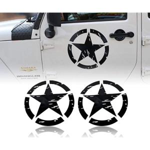 imageUS Army Military Star Car Sticker Decals for CarTruckFord F150Jeep Wrangler  2PCS161 inches