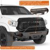 imageHooke Road Tundra Front Bumper wWinch Plate for 20142021 Toyota Tundra Regular Cab Double Cab CrewMax Offroad Steel Bumper with Brush Guard Bull Bar Skid Plate LED Lights