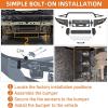 imageHooke Road Tundra Front Bumper wWinch Plate for 20142021 Toyota Tundra Regular Cab Double Cab CrewMax Offroad Steel Bumper with Brush Guard Bull Bar Skid Plate LED Lights