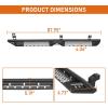 imageHooke Road Tundra CrewMax Running Board Side Step Bars for 20072021 Toyota Tundra CrewMax4Full Size Doors 4 Drop Down Offroad Rock Slider Rail Nerf Bars with Stainless Steel Pads