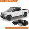 imageHooke Road Tundra CrewMax Running Board Side Step Bars for 20072021 Toyota Tundra CrewMax4Full Size Doors 4 Drop Down Offroad Rock Slider Rail Nerf Bars with Stainless Steel Pads