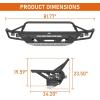 imageHooke Road Tundra Front Bumper Guard wTube Bull Bar for 20142021 Toyota Tundra  Offroad Heavy Duty Steel Bumper with Winch Plate LED Lights DRing Mounts