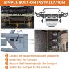 imageHooke Road Tundra Front Bumper Guard wTube Bull Bar for 20142021 Toyota Tundra  Offroad Heavy Duty Steel Bumper with Winch Plate LED Lights DRing Mounts