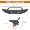 imageHooke Road Tundra Front Bumper wBull Bar for 20142021 Toyota Tundra  Heavy Duty Steel Offroad Bumper with Turn Signal Lights Sensor Holes amp Dring Mounts