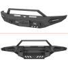 imageHooke Road Tundra Front Bumper wBull Bar for 20142021 Toyota Tundra  Heavy Duty Steel Offroad Bumper with Turn Signal Lights Sensor Holes amp Dring Mounts