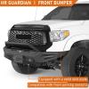 imageHooke Road Tundra Front Bumper wBull Bar for 20142021 Toyota Tundra  Heavy Duty Steel Offroad Bumper with Turn Signal Lights Sensor Holes amp Dring Mounts