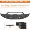 imageHooke Road Tundra Front Bumper wBull Bar for 20142021 Toyota Tundra  Heavy Duty Steel Offroad Bumper with Turn Signal Lights Sensor Holes amp Dring Mounts