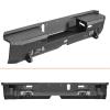 imageHooke Road Tundra Rear Bumper for Toyota Tundra 2022 2023 2024 2025 2026 Pickup Truck MidWidth Solid Steel Bumper with LED Lights Sensor Holes Dring Mounts No Drill Installation
