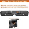 imageHooke Road Tundra Rear Bumper for Toyota Tundra 2022 2023 2024 2025 2026 Pickup Truck MidWidth Solid Steel Bumper with LED Lights Sensor Holes Dring Mounts No Drill Installation