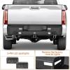 imageHooke Road Tundra Rear Bumper for Toyota Tundra 2022 2023 2024 2025 2026 Pickup Truck MidWidth Solid Steel Bumper with LED Lights Sensor Holes Dring Mounts No Drill Installation