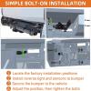 imageHooke Road Tundra Rear Bumper for Toyota Tundra 2022 2023 2024 2025 2026 Pickup Truck MidWidth Solid Steel Bumper with LED Lights Sensor Holes Dring Mounts No Drill Installation