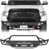 imageHooke Road Tundra Front Bumper Guard wTube Bull Bar for 20142021 Toyota Tundra  Offroad Heavy Duty Steel Bumper with Winch Plate LED Lights DRing Mounts