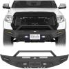 imageHooke Road Tundra Front Bumper wBull Bar for 20142021 Toyota Tundra  Heavy Duty Steel Offroad Bumper with Turn Signal Lights Sensor Holes amp Dring Mounts