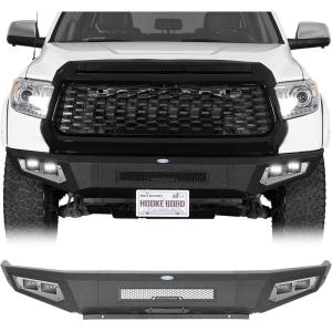 imageHooke Road 2021 Tundra Front Bumper for 20142021 Toyota Tundra Pickup  Rugged Design for Daily Driving amp Light OffRoad  Solid Steel Bumper Guard with LED Lights amp Sensor Holes