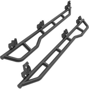 imageHooke Road Tundra Rock Sliders with KickOut for 20072021 Toyota Tundra CrewMax4 Full Size Doors Running Board Nerf Bars for Rock Crawling