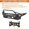 imageHooke Road 0305 4Runner Front Bumper wWinch Plate for 20032005 Toyota 4Runner 4th Gen Offroad Steel Bumper with Bull Bar LED Lights Dring Mounts