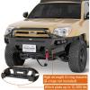 imageHooke Road 0305 4Runner Front Bumper wWinch Plate for 20032005 Toyota 4Runner 4th Gen Offroad Steel Bumper with Bull Bar LED Lights Dring Mounts
