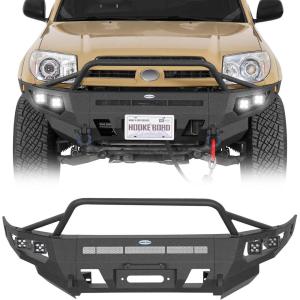 imageHooke Road 0305 4Runner Front Bumper wWinch Plate for 20032005 Toyota 4Runner 4th Gen Offroad Steel Bumper with Bull Bar LED Lights Dring Mounts
